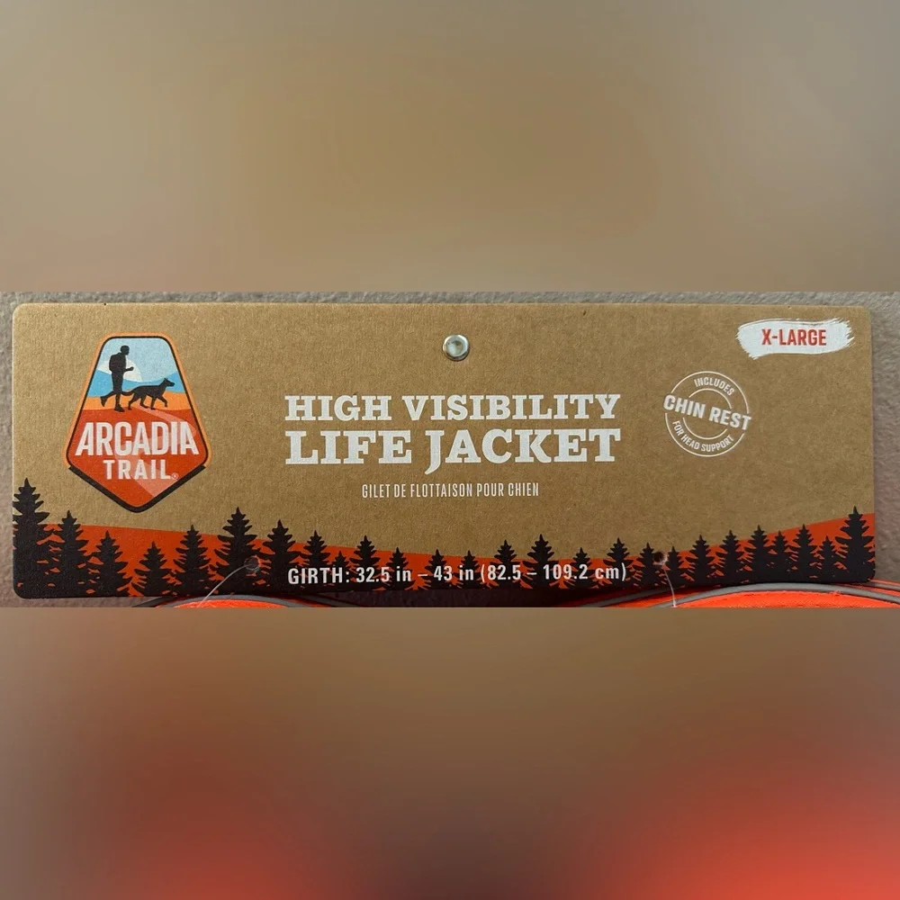 Arcadia Trail High-Visibility Life Jacket for Dog - NWT